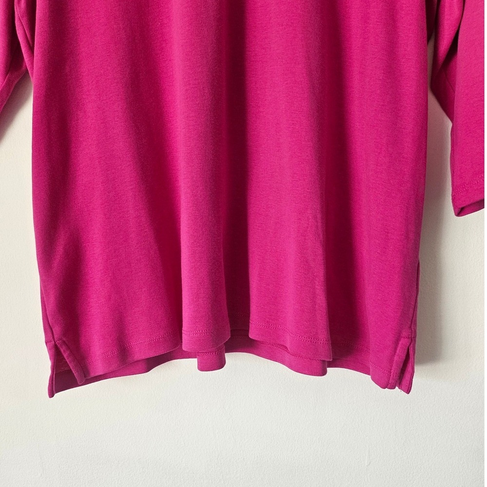 Lauren Ralph Lauren Monogram Polo Knit Collared Top Pink XL Preppy Country Club - Picture 7 of 9